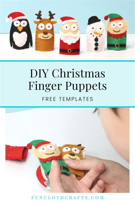 Diy Christmas Finger Puppets Free Template Felt Christmas Ornaments