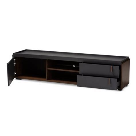 Bowery Hill Modern Wood Tv Stand For Tvs Up To With Drawer In Gray