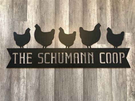 Custom Chicken Coop Barn Sign Personalized Heavy Steel Sign Etsy