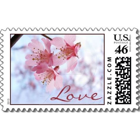 Cherry Blossom Love Postage Stamps Cherry Blossom Stamp