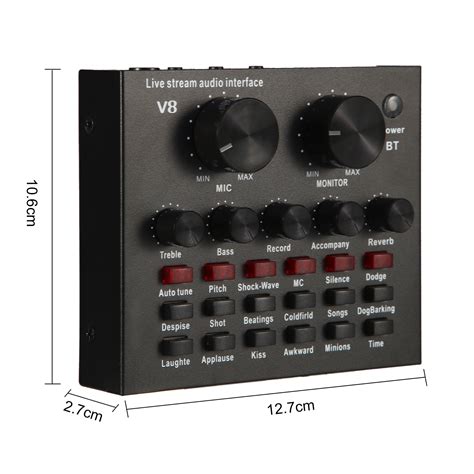 V Multifunctional Live Sound Card Usb Audio Interface Intelligent