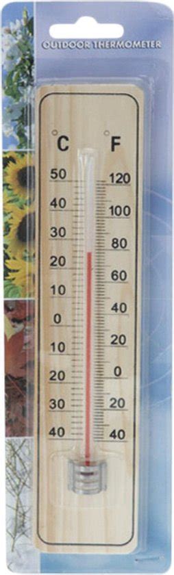 Pro Garden Thermometer Binnen Buiten Hout X Cm Bol