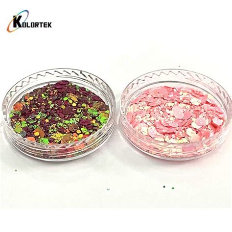 Wholesale Holographic Chunky Cosmetic Glitter Powder For Body Nails Face Hexagon Chunky Mixed