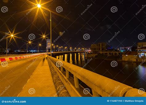 Ikoyi Lekki Link Suspension Bridge Lagos Nigeria at Night with View of ...