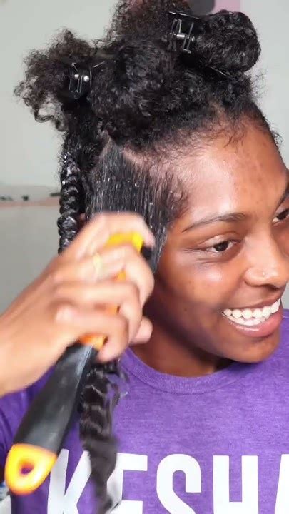 Defined Braid Out Type 4 Hair 😍 Braidstyles Youtube