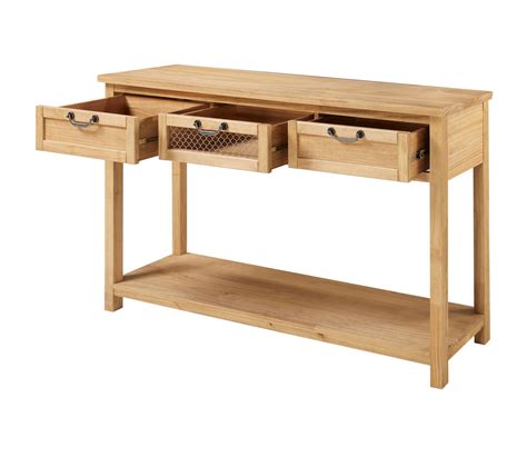 Console F Licien Bois Massif Table Console But