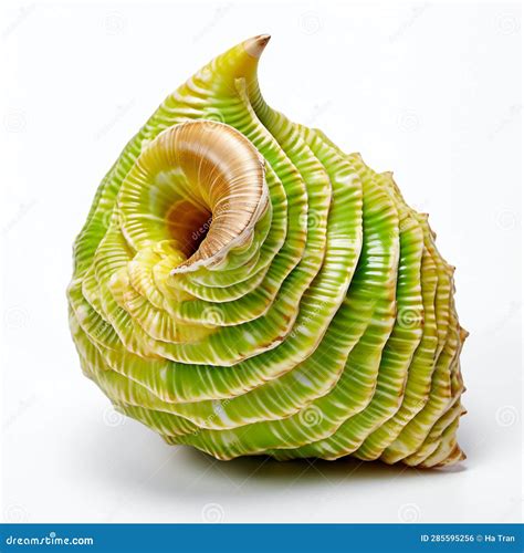 Spiral Seashell Isolated On White Background Stock Illustration