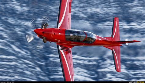 A Switzerland Air Force Pilatus Pc At Axalp Ebenfluh Range