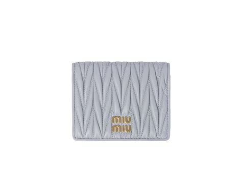 Sasom Miu Miu Small Matelass Nappa Leather Wallet In Leather