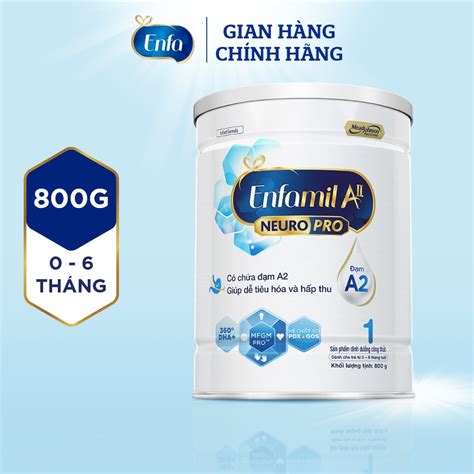 Sữa Bột Enfamil A2 Neuropro 1 dành cho trẻ từ 0 6 tháng 800g Shopee