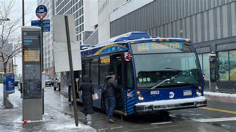 MTA New York City Transit Bus Queens Snow Bus Action Woodhaven Blvd