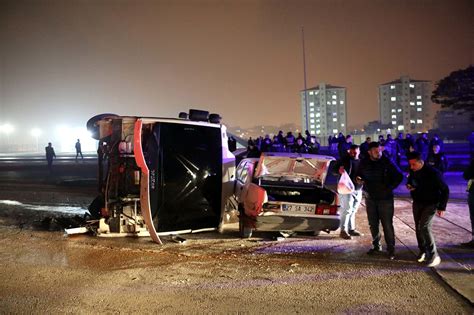 Gaziantepte Evik Kuvvet Arac Kaza Yapt Be I Polis Alt Yaral