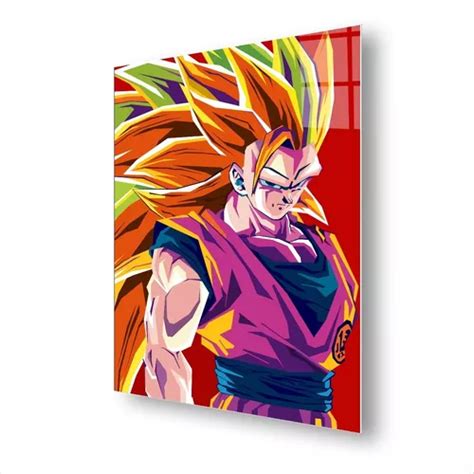 Cuadro Metalico Goku Ssj3 Colorido Anime Arte Aluminio Meses sin interés