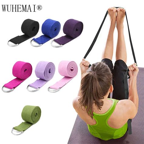 Women Yoga Adjustable Sport Stretch Strap D Ring Belts Fitness Exercise