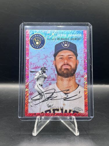 2023 Topps Chrome Platinum Anniversary 264 Fuchsia Toile Jesse Winker