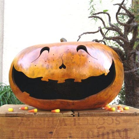 Halloween Gourd Jack O Lantern For Fall Decor