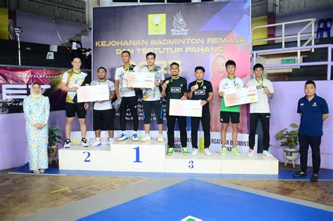 Kejohanan Badminton Remaja Dan Pahang Tertutup 2023 Capai Matlamat