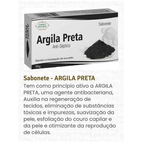 Sabonete Argila Preta 90g Outros Beleza E Perfumaria Magazine Luiza