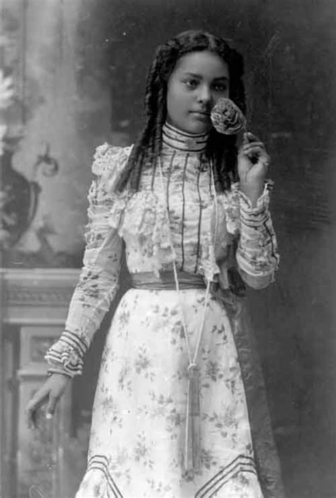 Antique Photo Of A Black Victorian Woman Posing In A Fantastic Vintage Dress In The 1890s