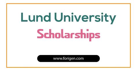 Lund University Scholarships 2024-2025 - Forigen