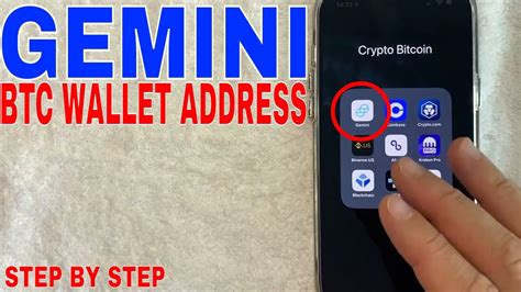 How To Find Gemini Bitcoin Btc Wallet Address Youtube