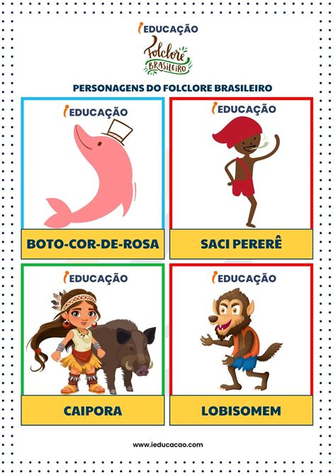 Textos Para Imprimir Personagens Do Folclore Brasileiro Mitos E