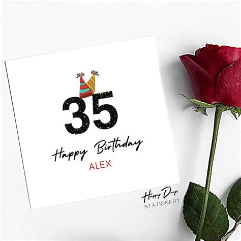 35th Birthday Card for Male or for Female 35th Birthday Card | Etsy