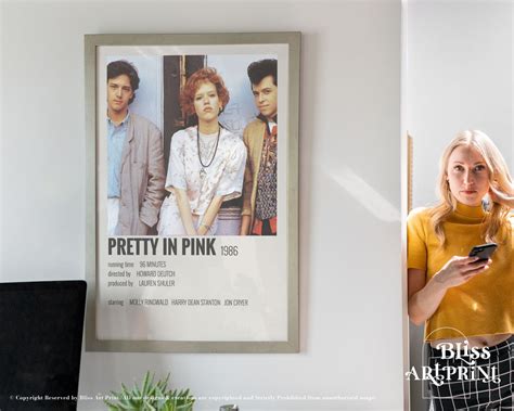 Pretty In Pink Movie Poster American Teen Romantic Comedy Etsy