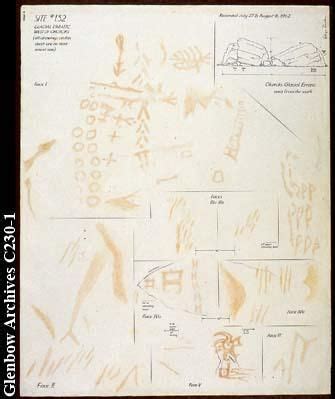 Tracing Of Pictographs On The Okotoks Erratic The Big Rock Southern