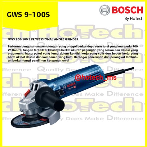 BOSCH Small Angle Grinder GWS 9 100 S Gerinda Tangan 4 GWS 9 100 S