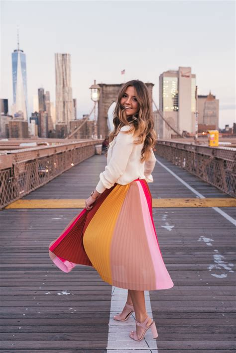 Pleated Skirt Ivory Blouse Hello It S Loh