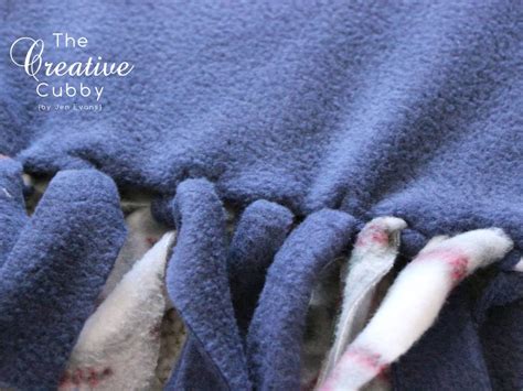 The Creative Cubby No Sew Fleece Blanket Tutorial