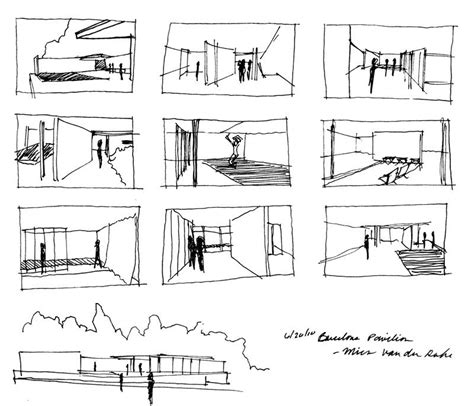 Barcelona Pavilion Drawing