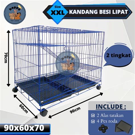 Jual Kandang Kucing Jumbo Xxl X X Tingkat Kandang Besi Lipat