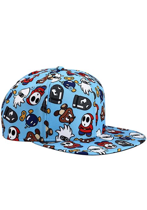 Super Mario Bros Enemy Aop Snapback Off