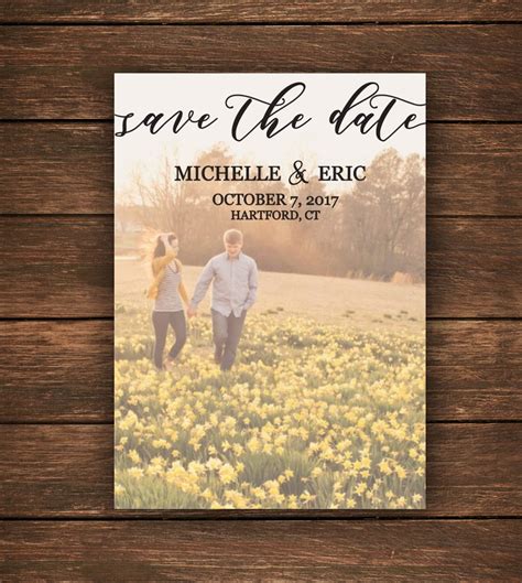 Save the Date Photo Save the Date Save the Date Card Rustic Save the Date Card Wedding Simple ...