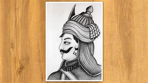 How To Draw Maharana Pratap Step By Step Maharana Pratap Drawing Easy