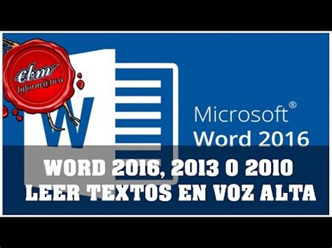 C Mo Leer En Voz Alta En Word