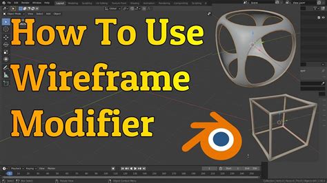 How To Use The Wireframe Modifier Blender 292 Tutorial Youtube