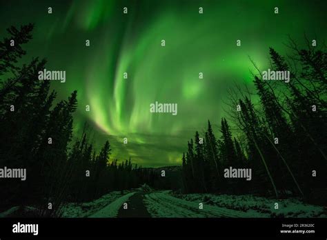 Northern Lights Display Seen In Northern Canada Yukon Territory