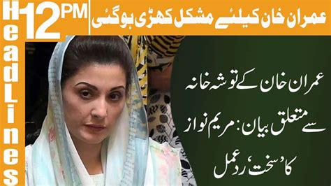 Maryam Slams Imran Khan Over His Recent Statement Headlines 12 Pm