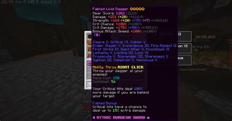 shadow fury or livid dagger | Hypixel Forums