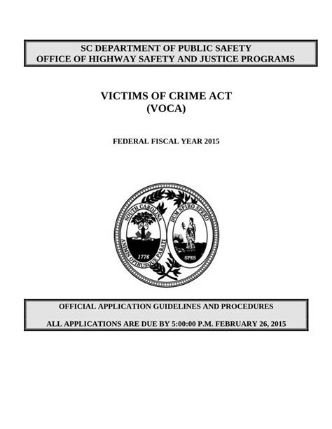 Pdf Victims Of Crime Act Vocaohsjpvocavoca2015 Voca