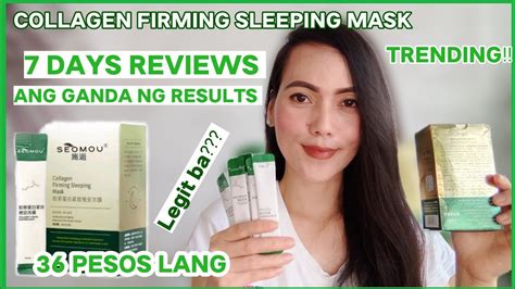 Collagen Firming Sleeping Mask Days Review Momshie Weng Youtube