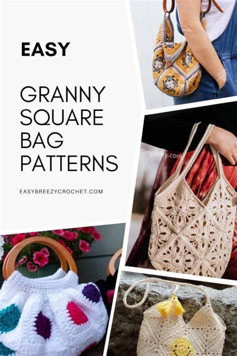 Crochet Granny Square Bag Patterns Easy Breezy Crochet