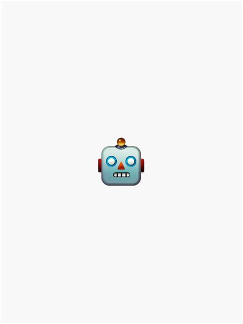 "Robot face emoji" Sticker for Sale by neilpaul | Redbubble