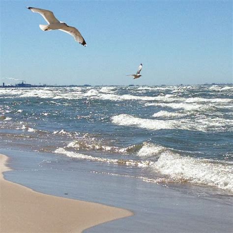 Lake Michigan Out At Portage Beach In Indiana Indiana Beach Lake