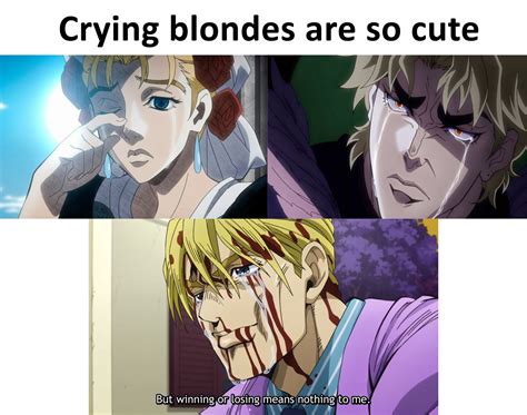 Crying Blondes Updated Anime Girls Comparison Parodies Jojo