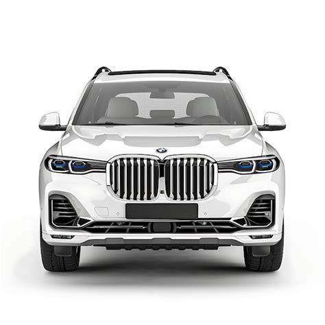 Bmw X7 Luxury Suv Boxy And Muscular Design With A Large Kidn Isolated