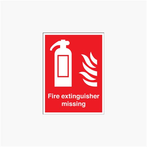 Fire Extinguisher Symbol And Flame Self Adhesive 400x300mm Signs Safety